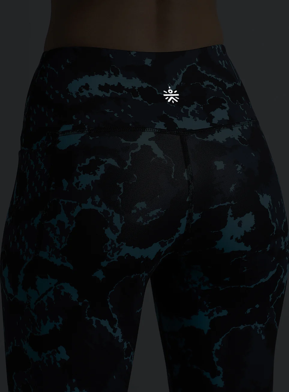 Women's Navy Pacer AOP Comflex Tights - Image 8