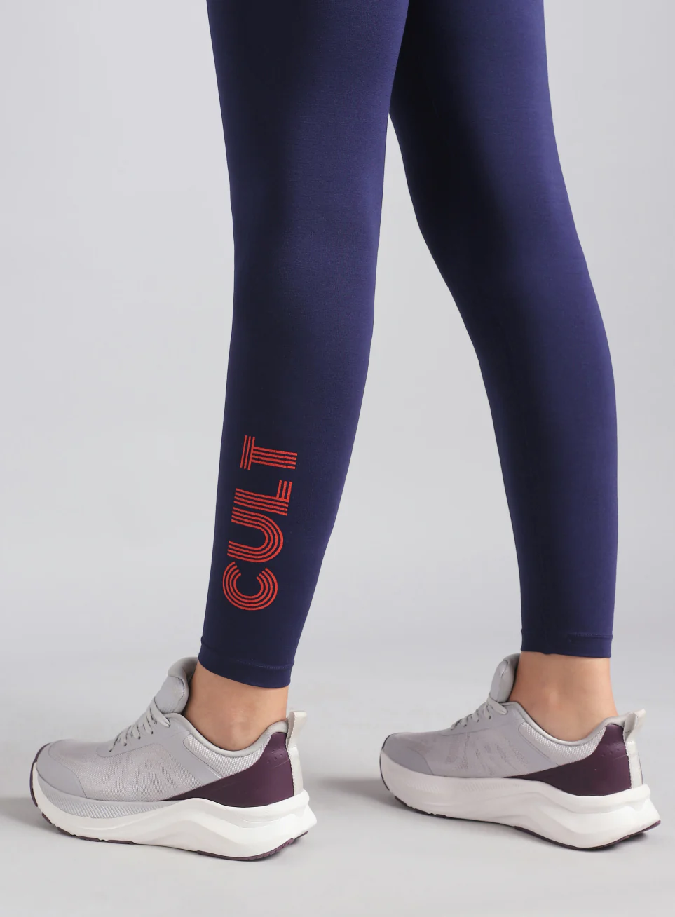 Women's Navy Premium Cotton Training Tights - Image 7