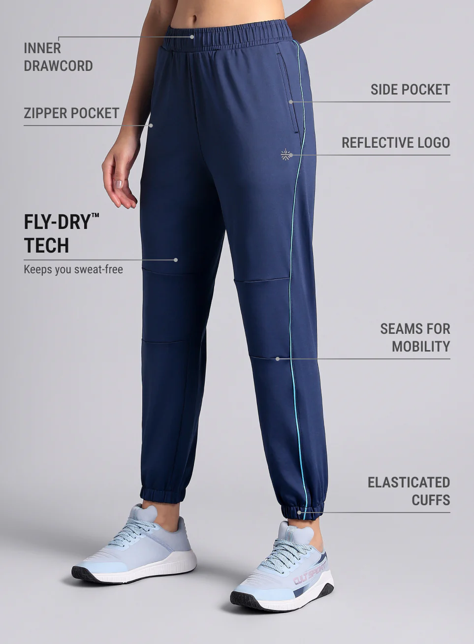 Women's Navy Run Forward Joggers - Image 5