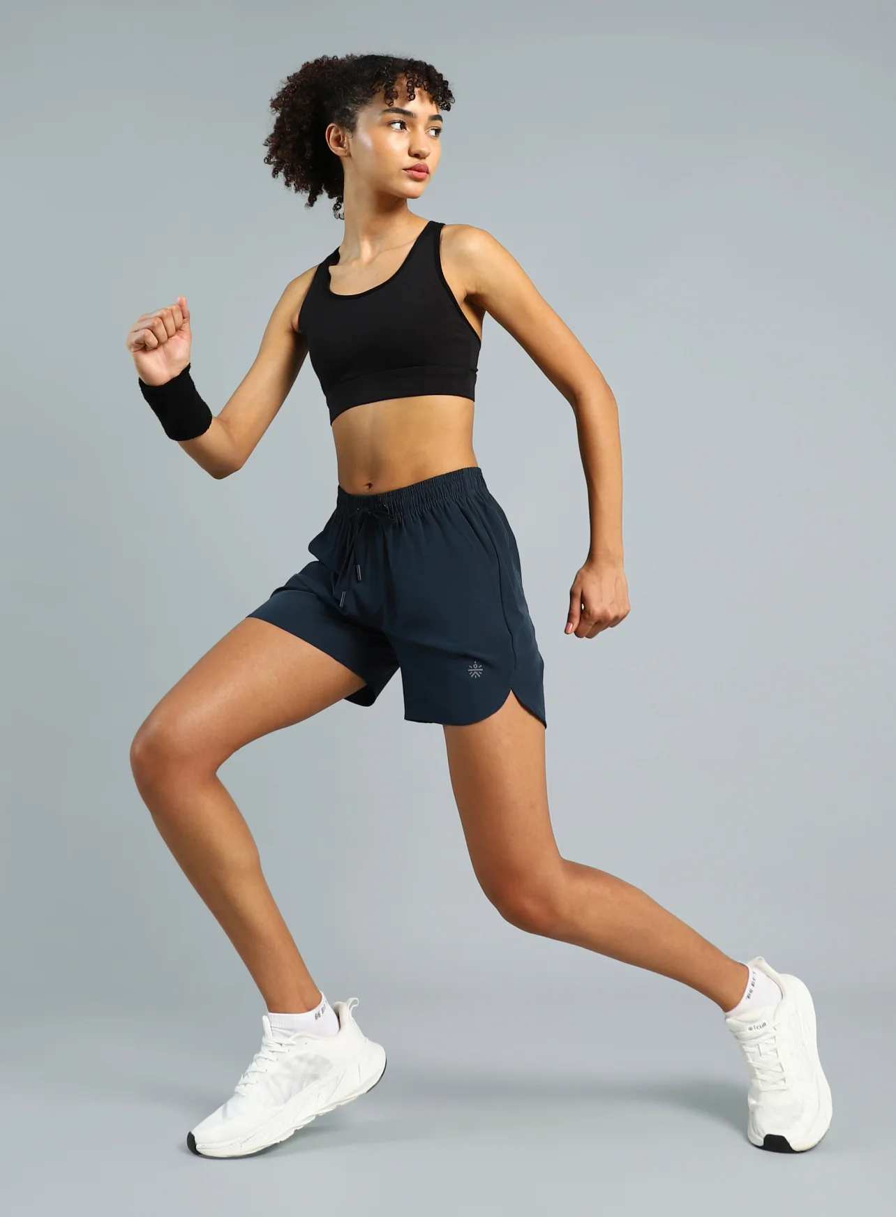 Women's Navy Running Essential Shorts - Image 2