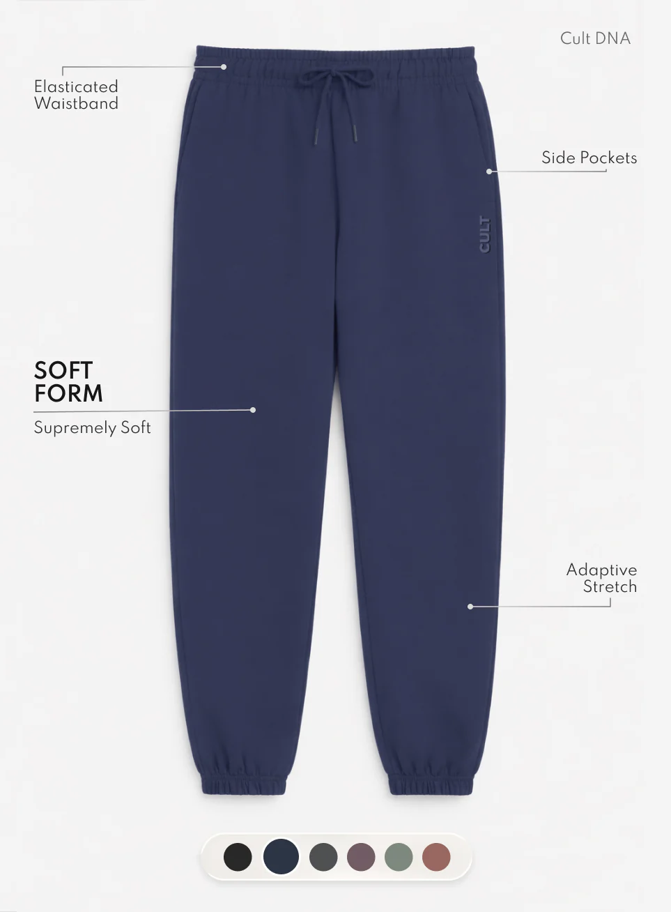 Women's Navy Soft Form Classic Joggers - Image 4