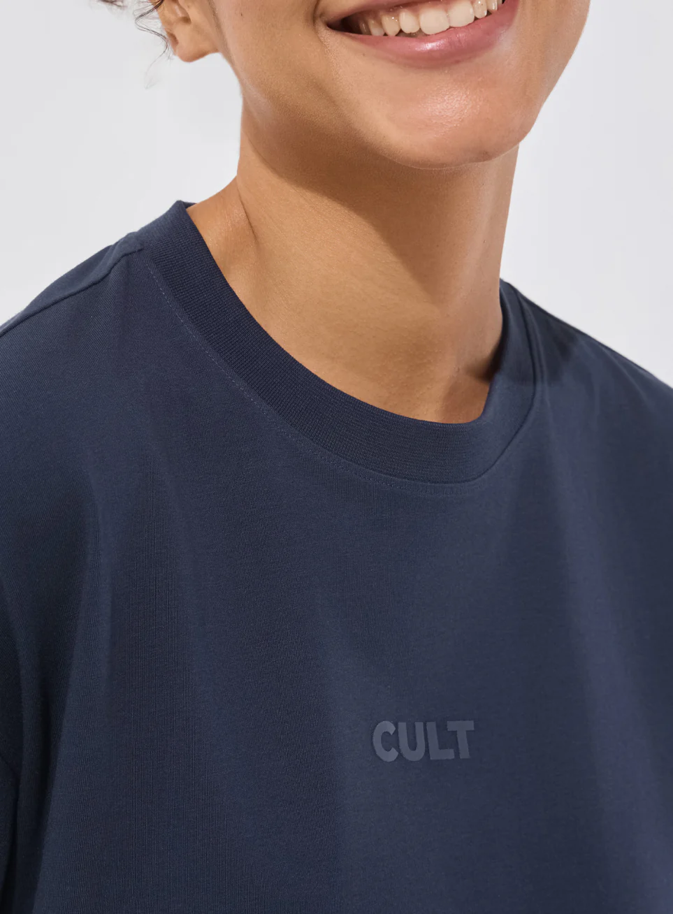 Women's Navy Soft Form Comfort Oversized T-shirt - Image 7
