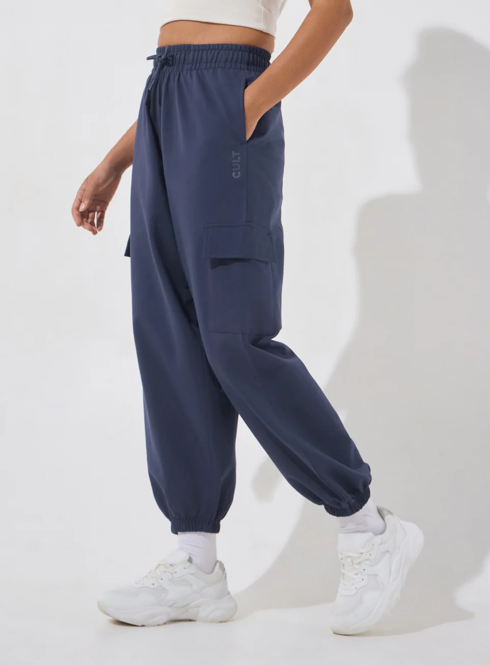 Women's Navy Soft Form Loose Fit Joggers - Image 5