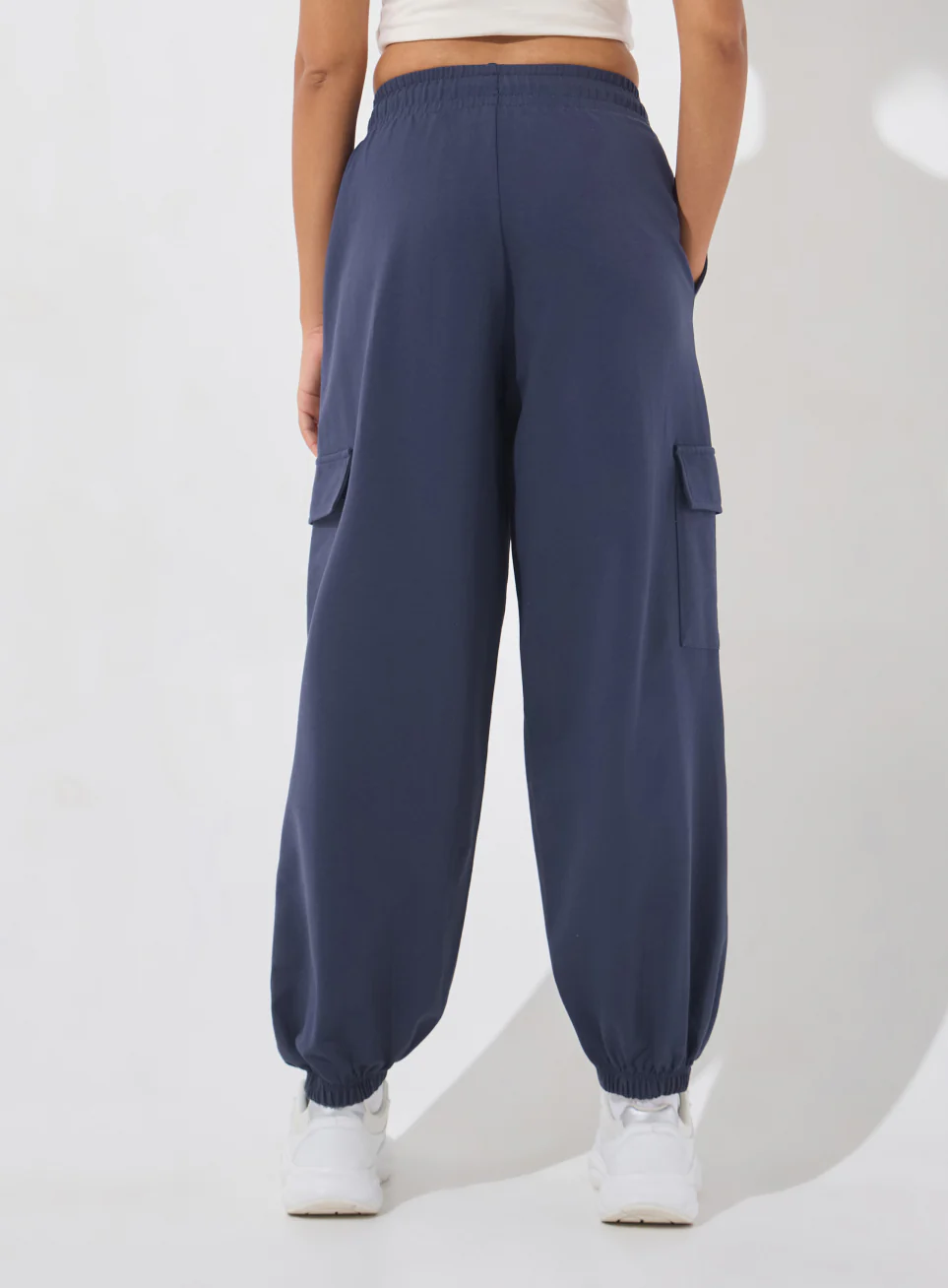 Women's Navy Soft Form Loose Fit Joggers - Image 6