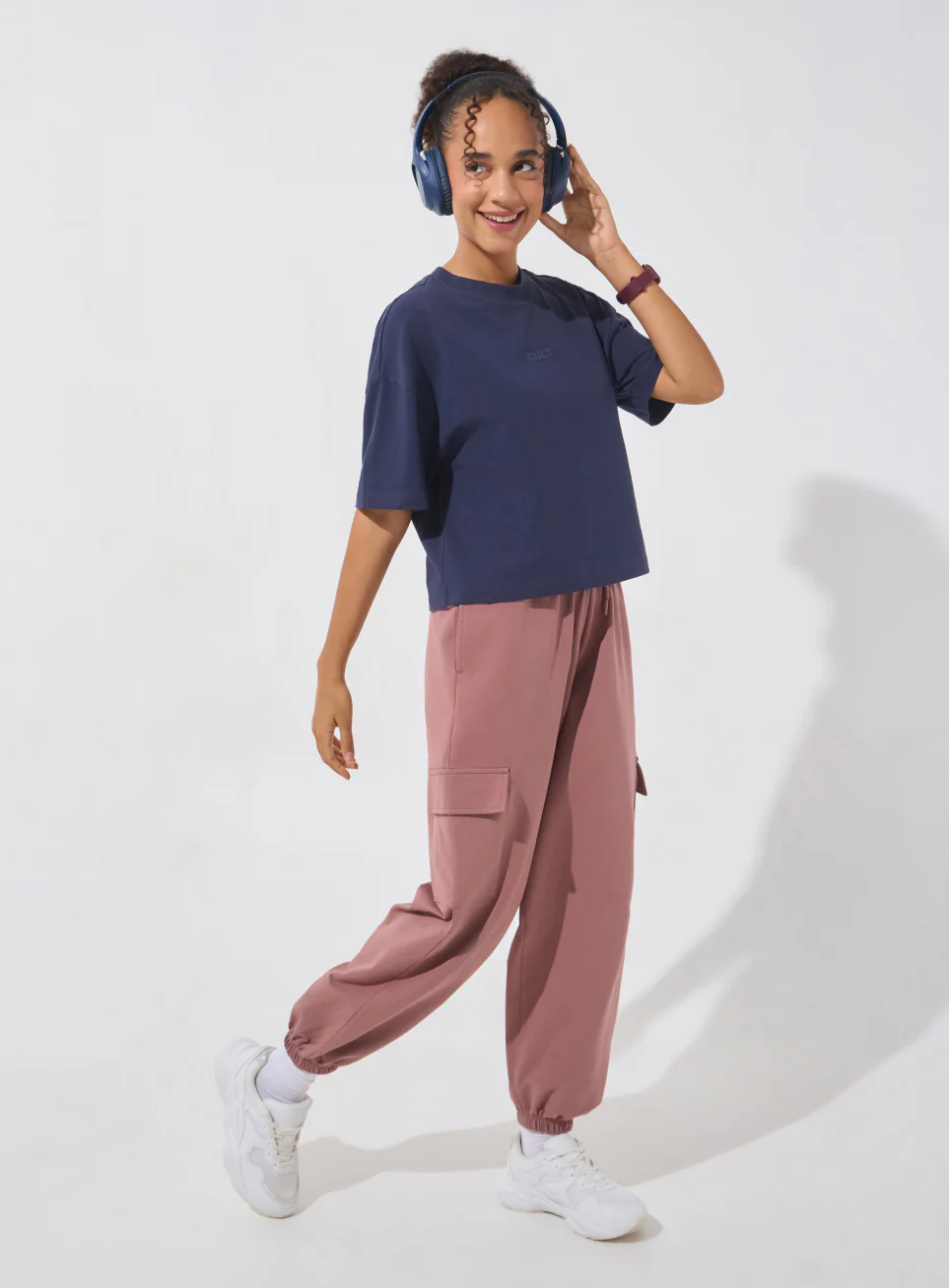 Women's Navy Soft Form Mid Boxy T-shirt - Image 2