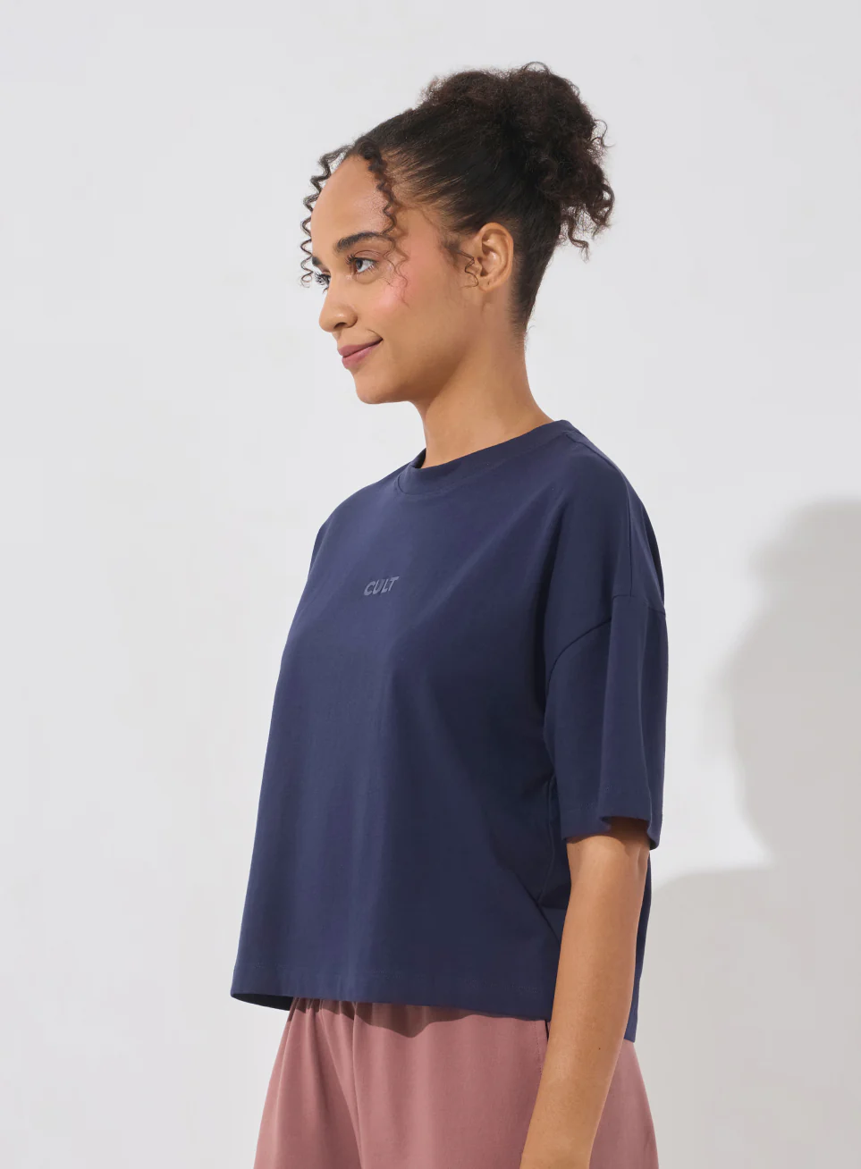 Women's Navy Soft Form Mid Boxy T-shirt - Image 5