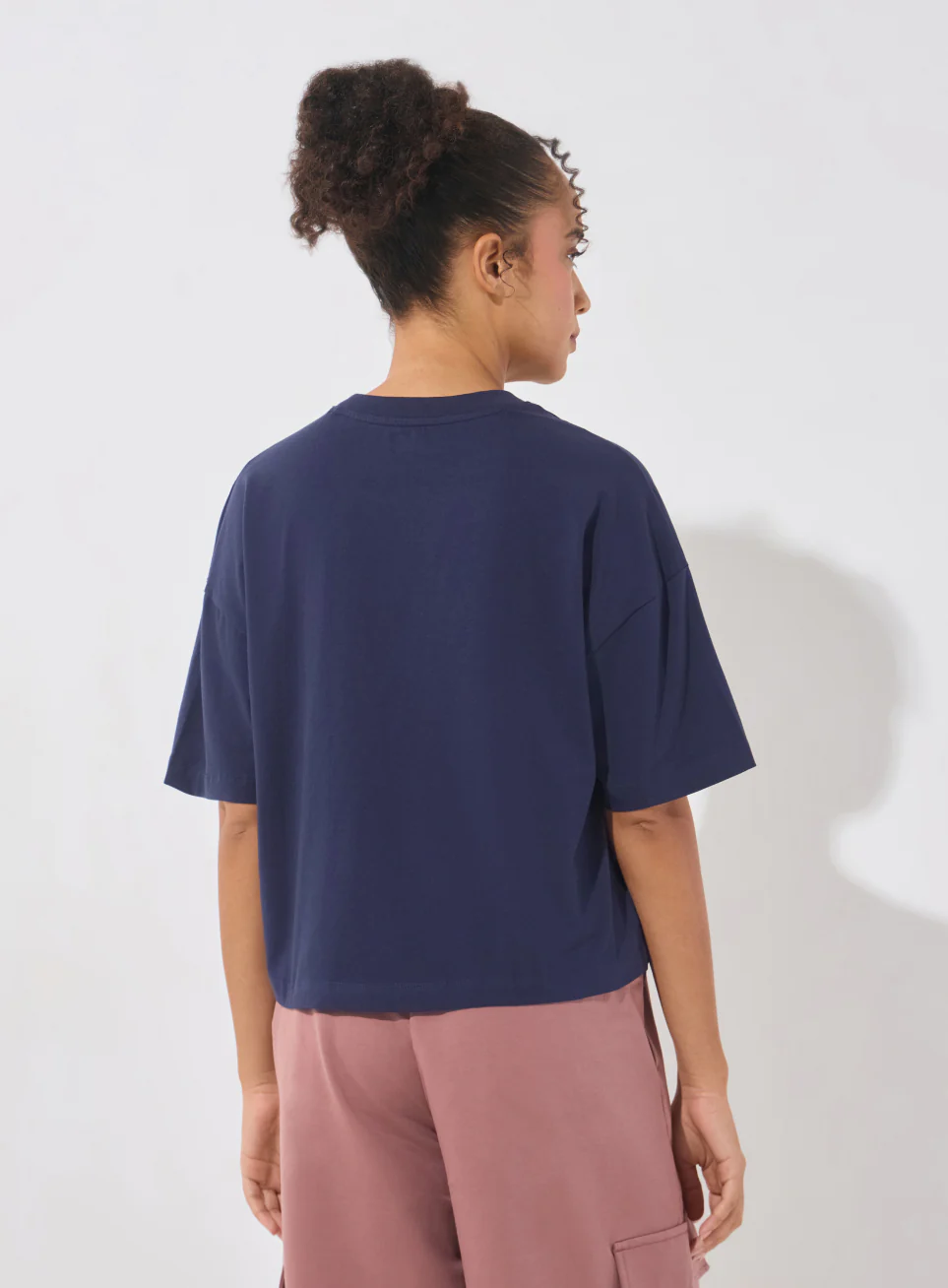 Women's Navy Soft Form Mid Boxy T-shirt - Image 6