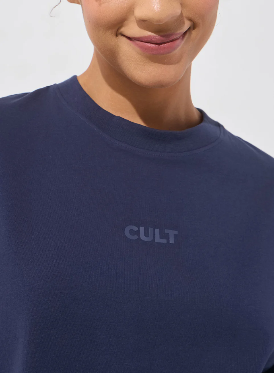 Women's Navy Soft Form Mid Boxy T-shirt - Image 7