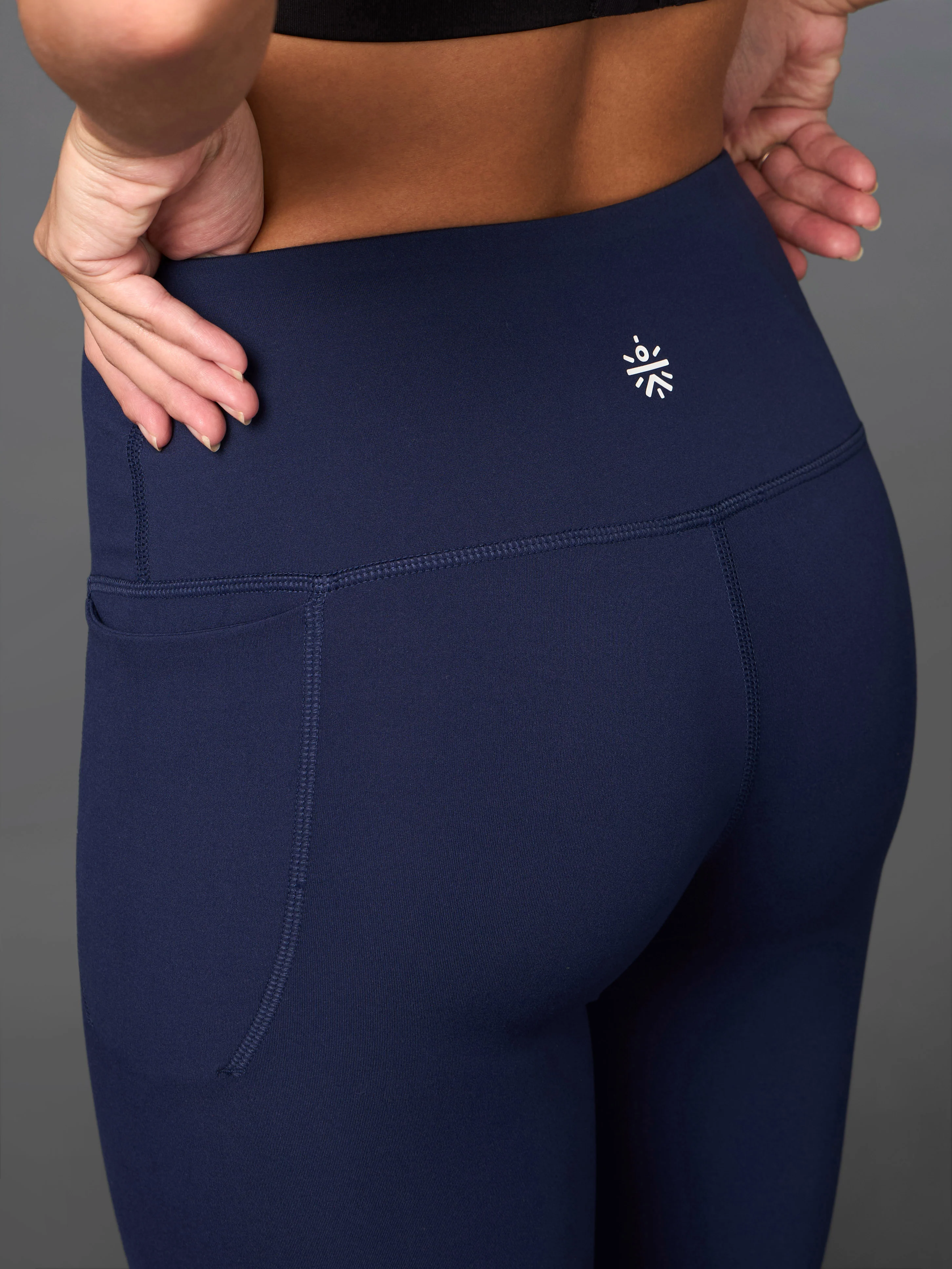 Women's Navy Train All Day COMFlex Tights - Image 8
