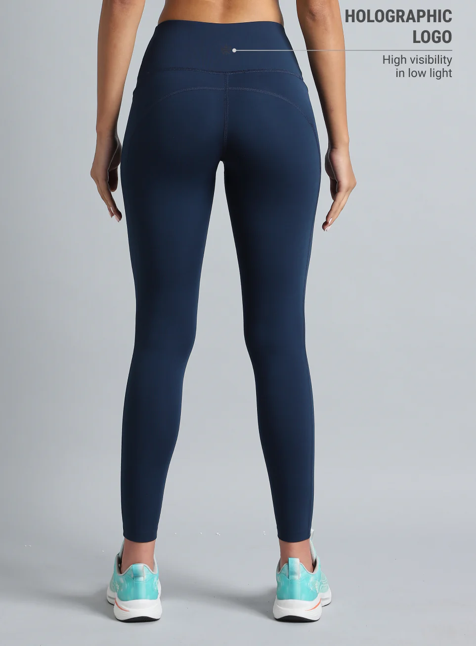 Women's Navy Train Day Essential COMFlex Tights - Image 6