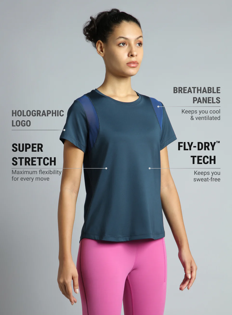 Women's Navy Train Day Essential Top - Image 5