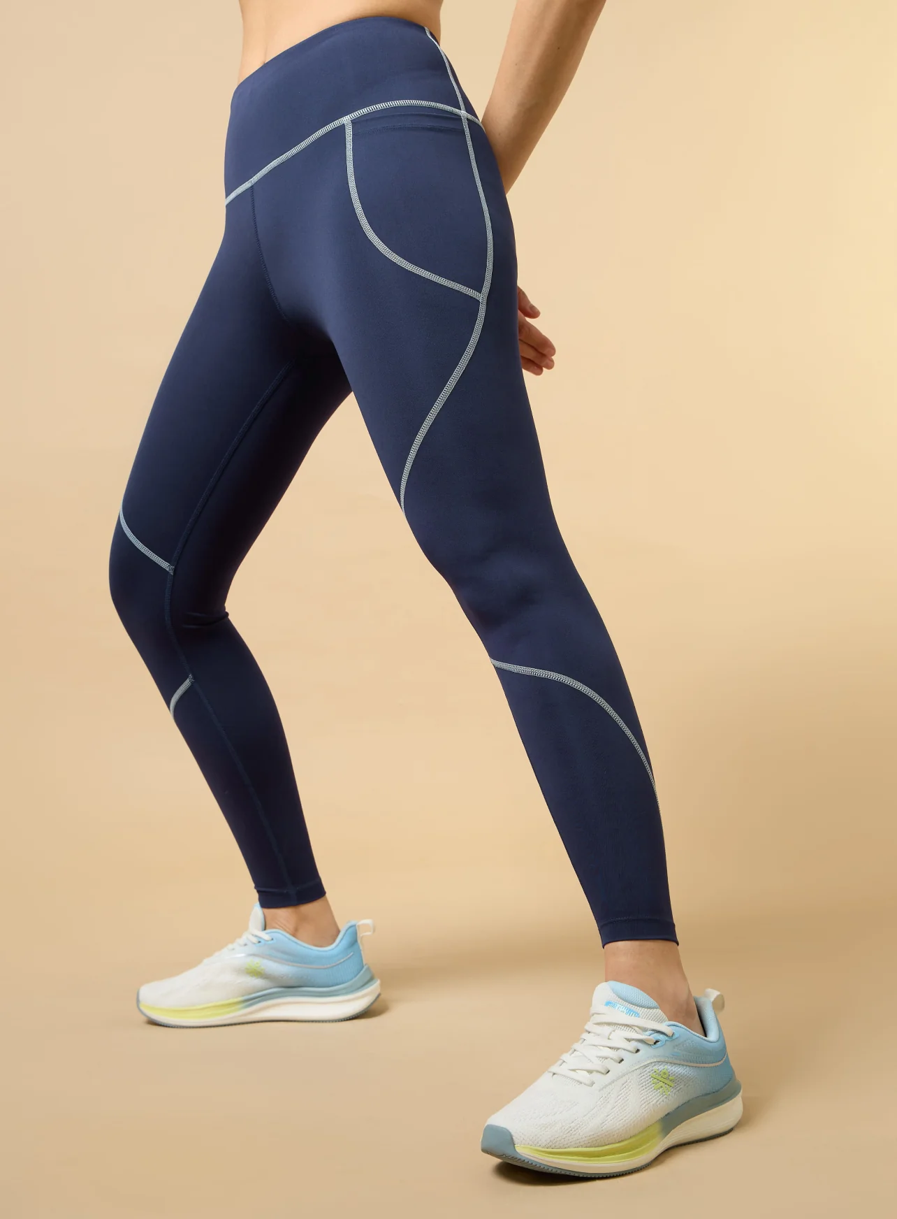 Women's Navy True Performance Sculpted COMFlex Tights - Image 5