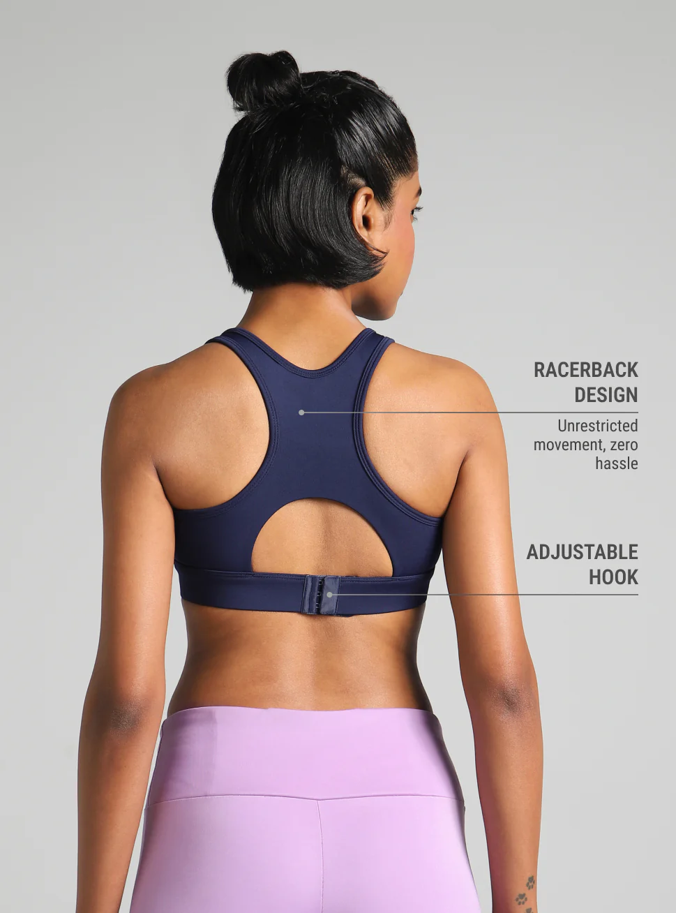 Women's Navy True Strength High Support Sports Bra - Image 6