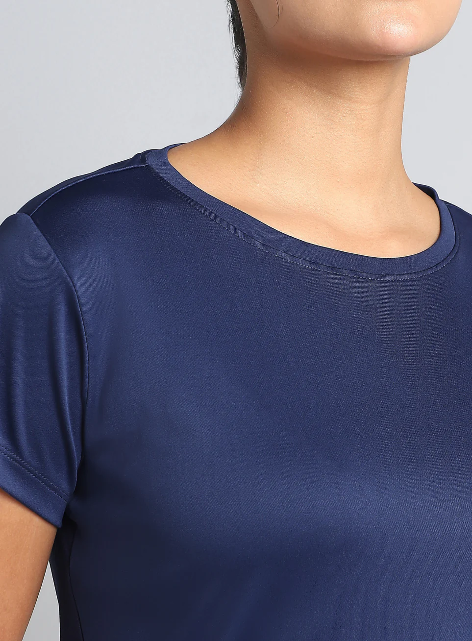Women's Navy Ultimate Performance Recycled Poly T-shirt - Image 12