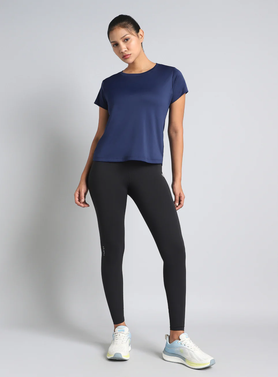 Women's Navy Ultimate Performance Recycled Poly T-shirt - Image 2
