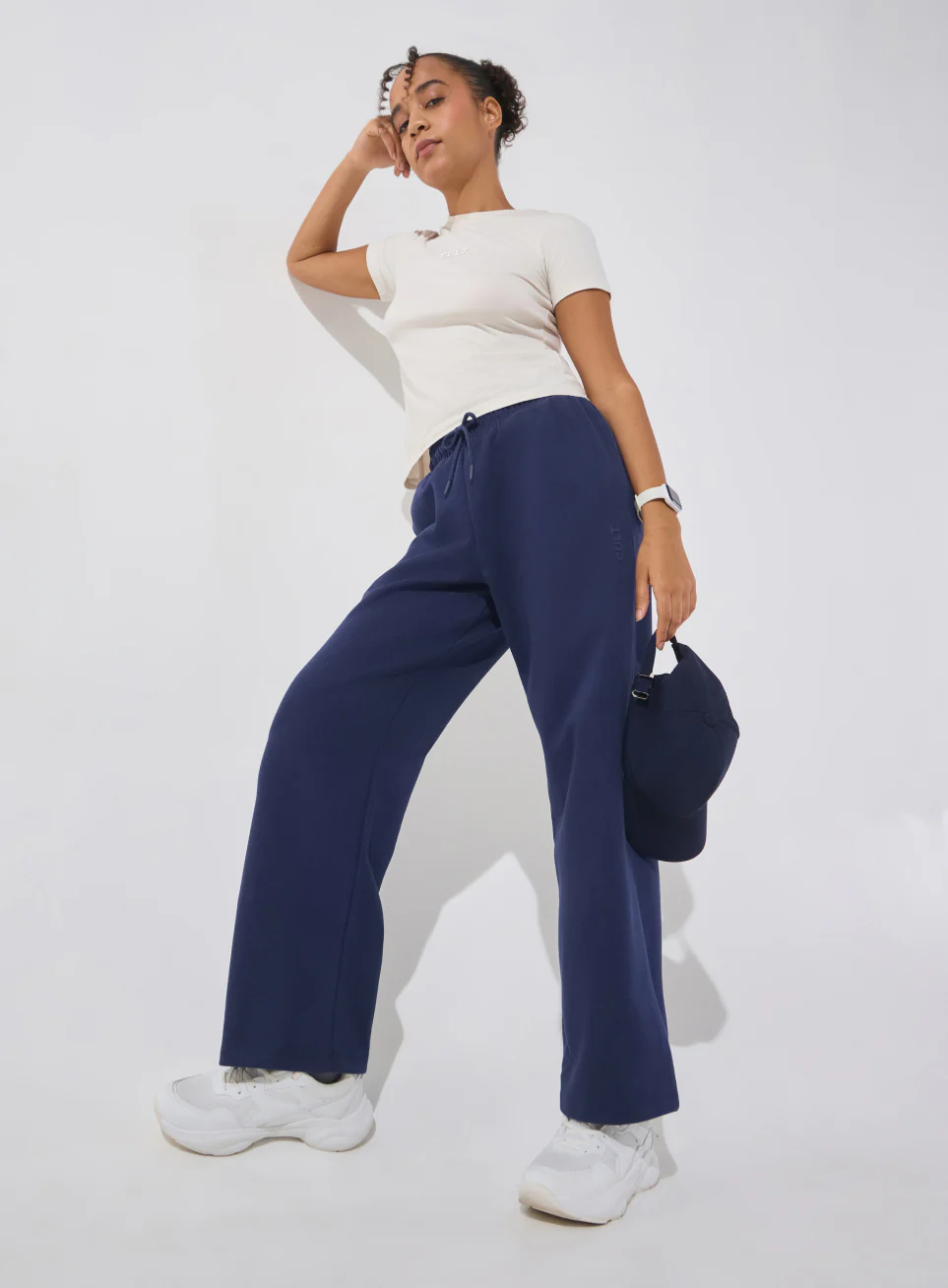 Women's Navy Ultra Luxe Classic Trackpants - Image 2