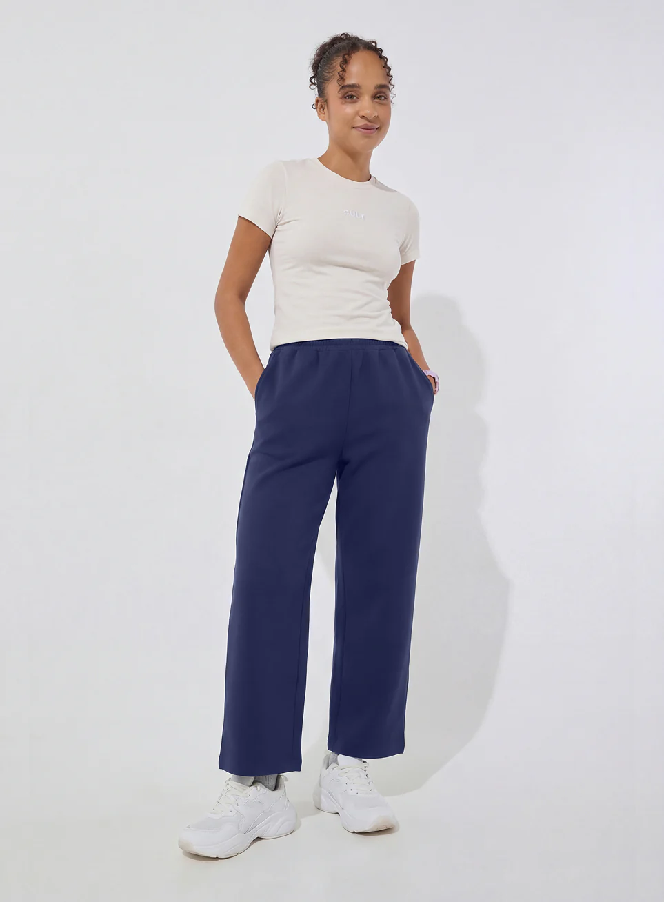 Women's Navy Ultra Luxe Classic Trackpants - Image 3