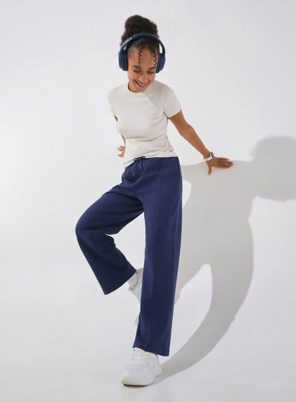 Women's Navy Ultra Luxe Tailored Trackpants - Image 2