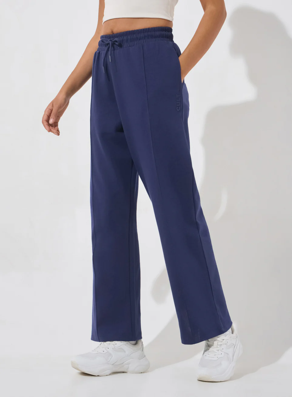 Women's Navy Ultra Luxe Tailored Trackpants - Image 5