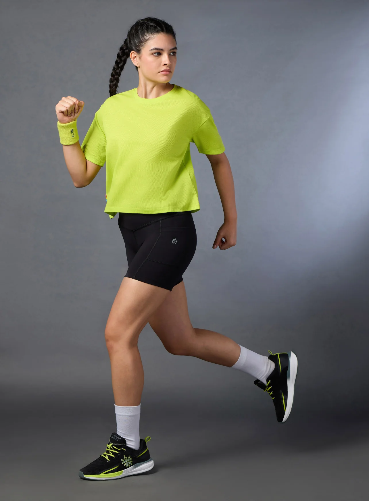 Women's Neon Green Cropped T-shirt - Image 2
