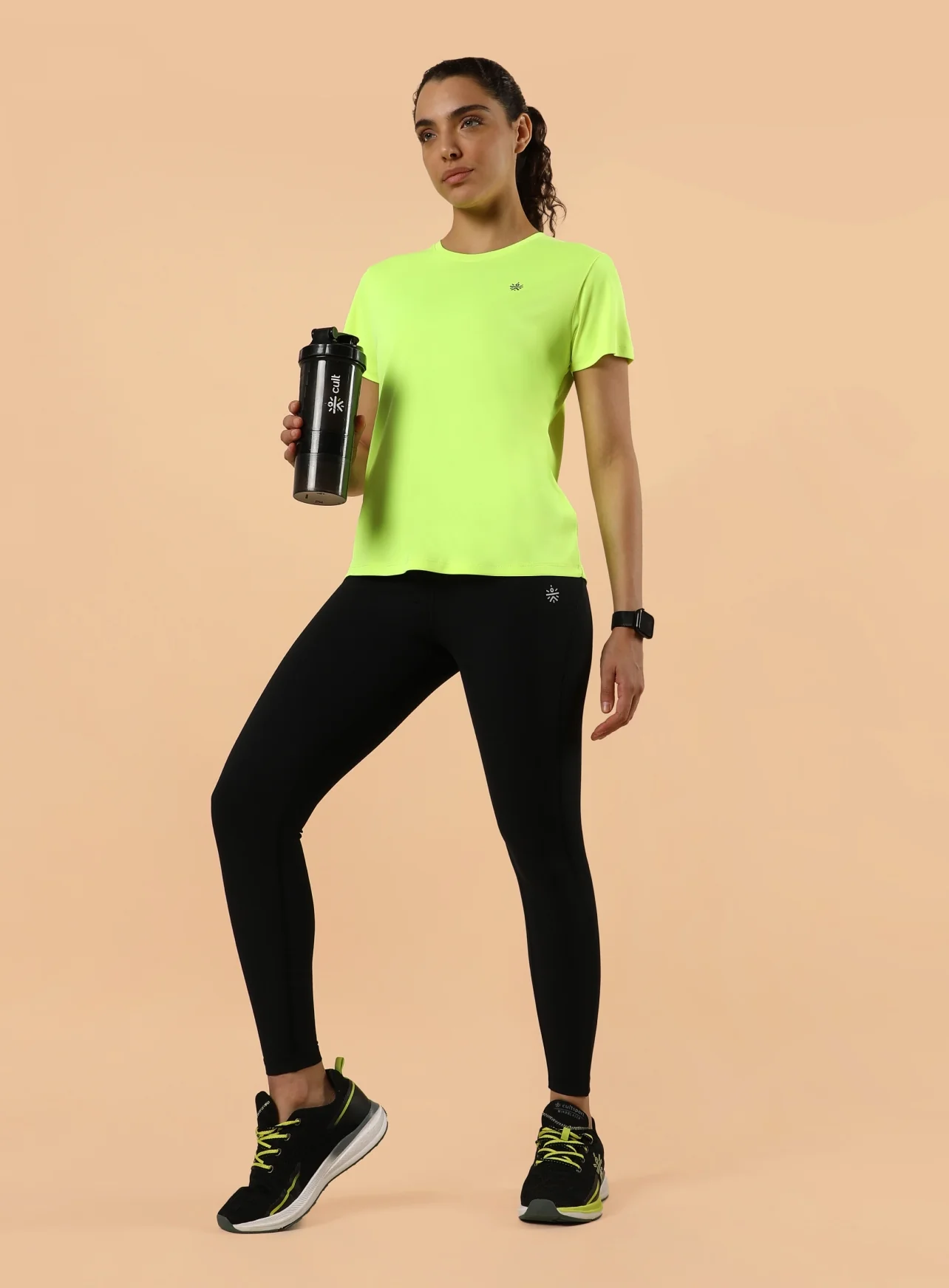 Women's Neon Green Training T-shirt - Image 3