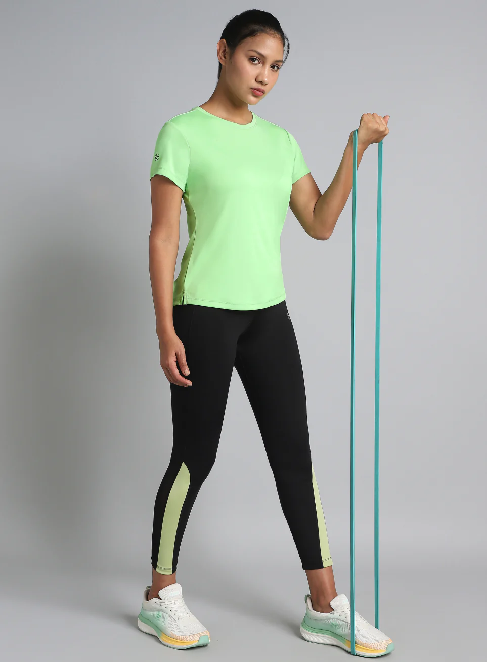 Women's Neon Green Ultimate Performance Recycled Poly T-shirt - Image 2
