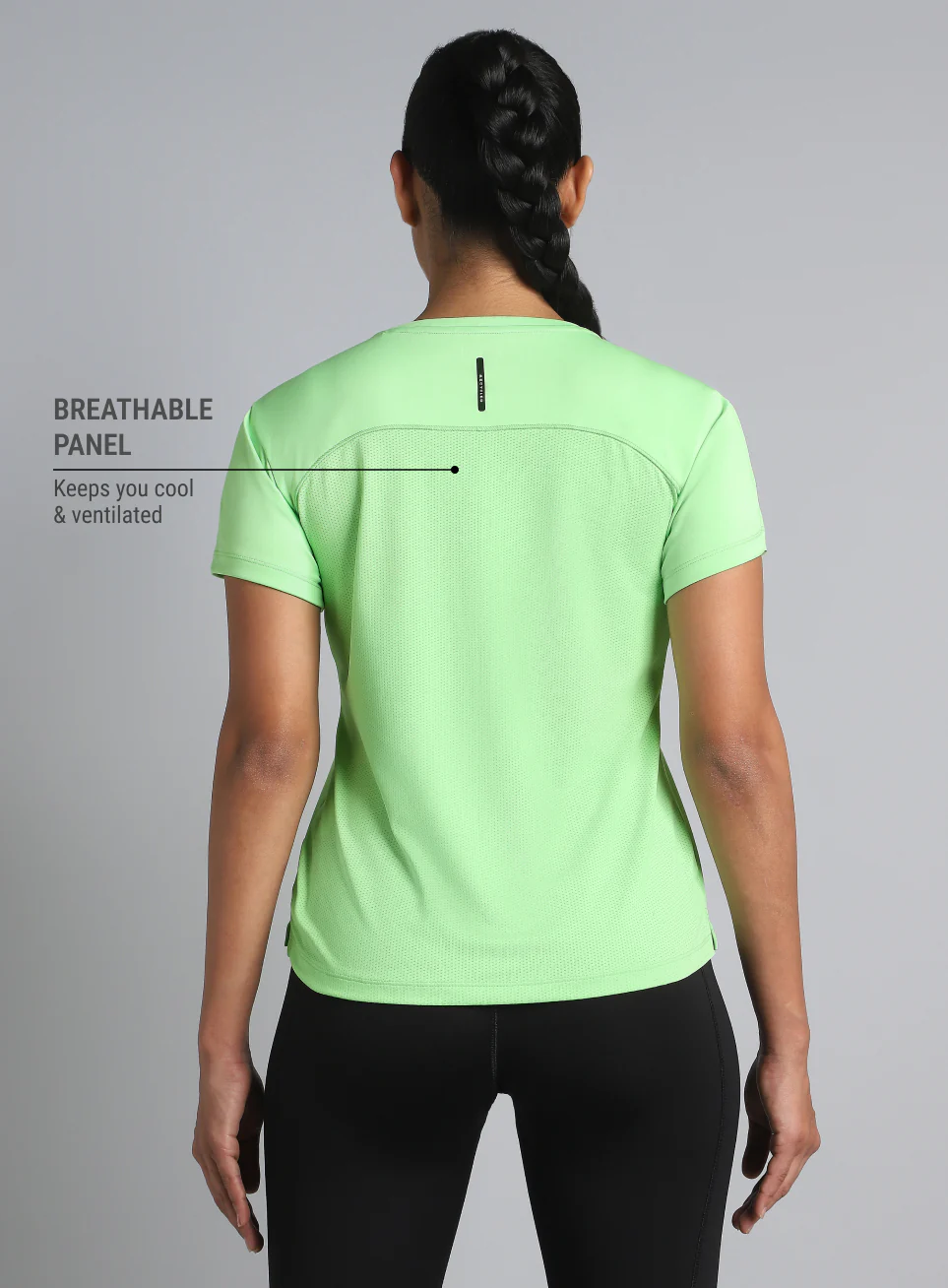 Women's Neon Green Ultimate Performance Recycled Poly T-shirt - Image 6