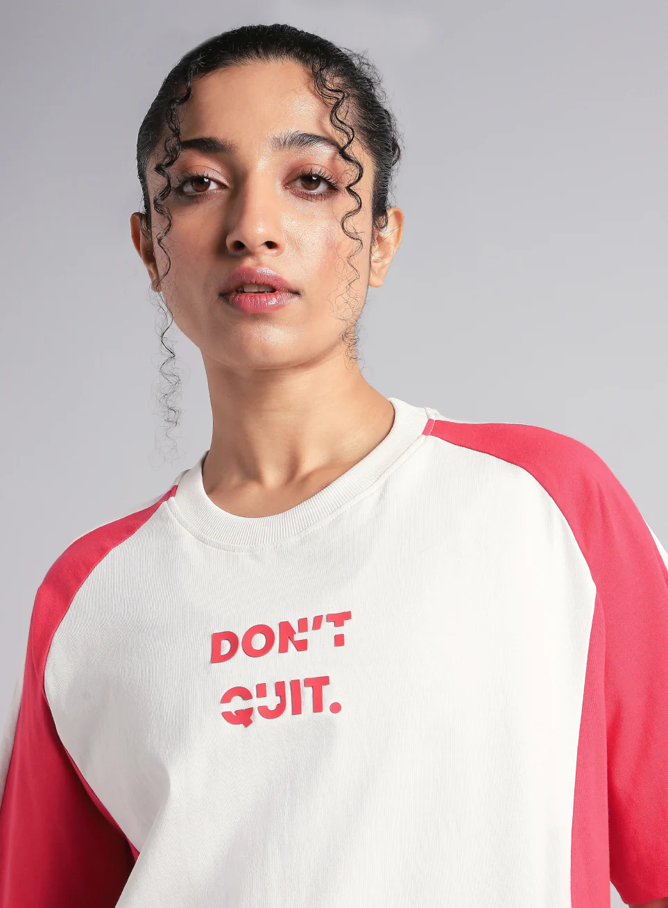 Women's Off White Classic Power Block Oversized Fit T-shirt - Image 7