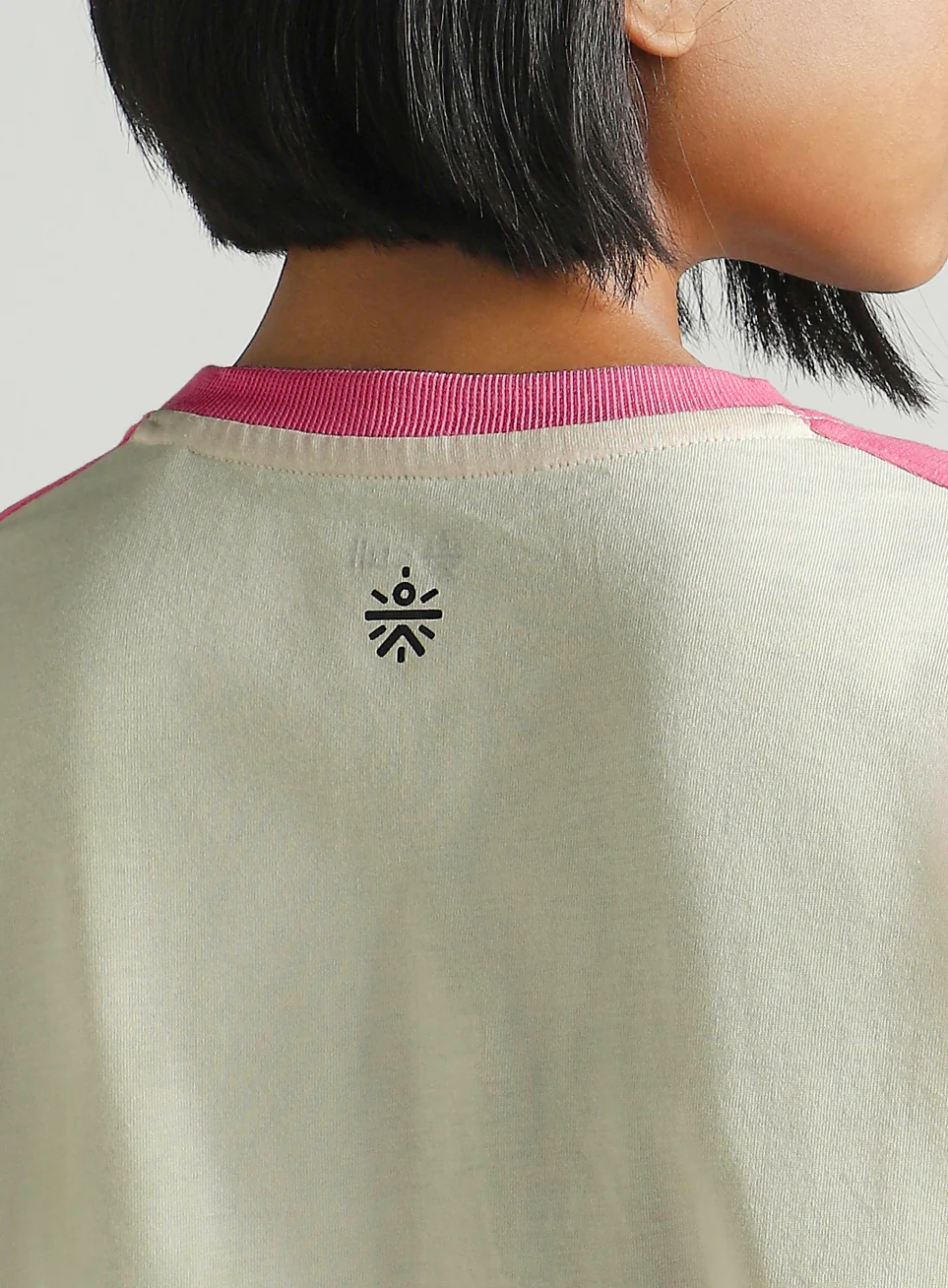 Women's Off White Fun Play Block Graphic Oversized T-shirt - Image 9