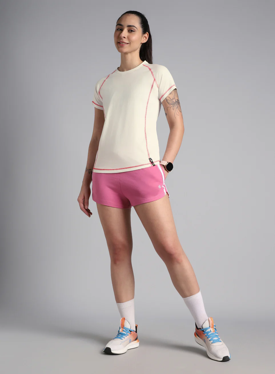 Women's Off White Power Line T-shirt - Image 2