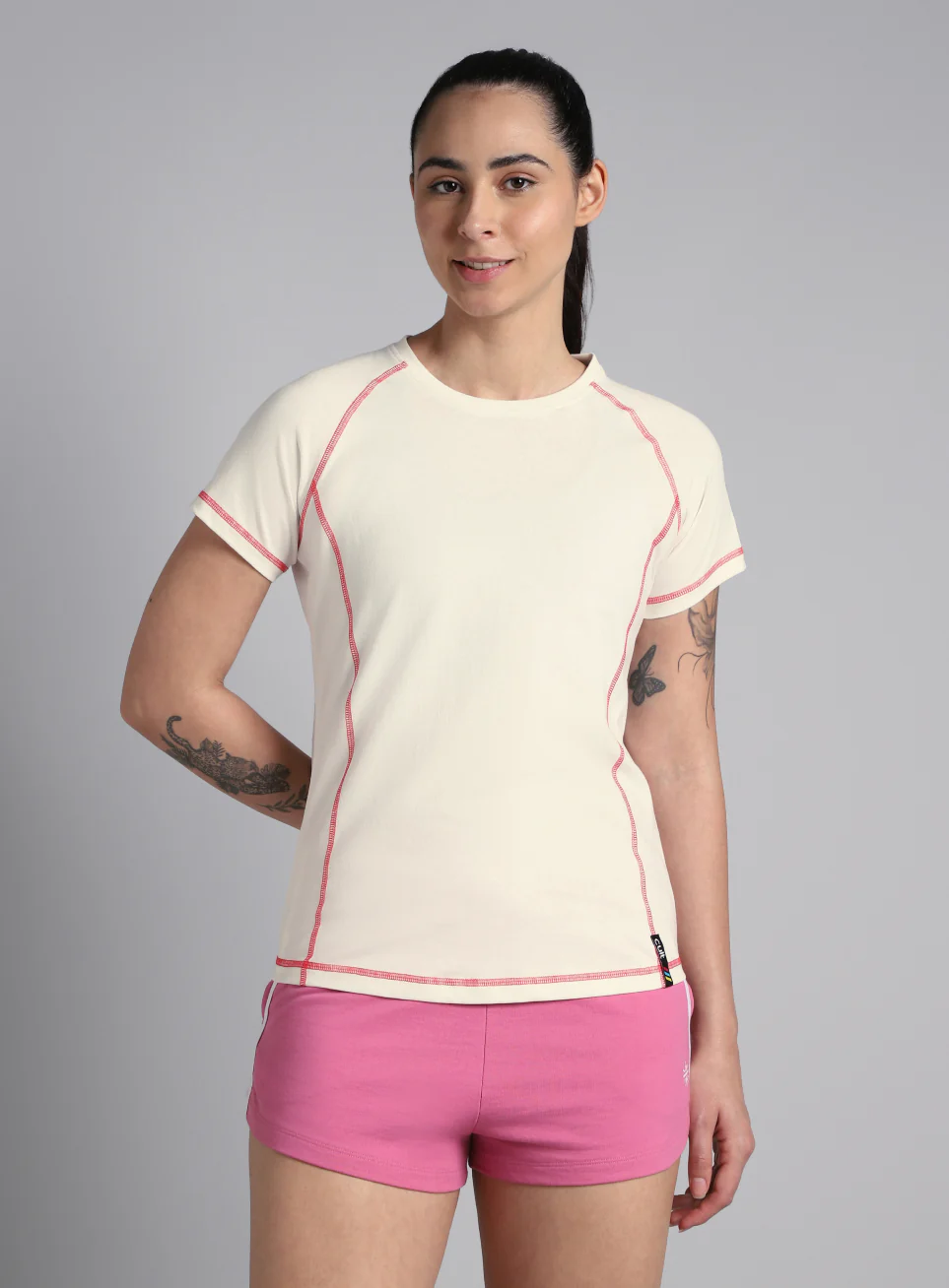 Women's Off White Power Line T-shirt - Image 4