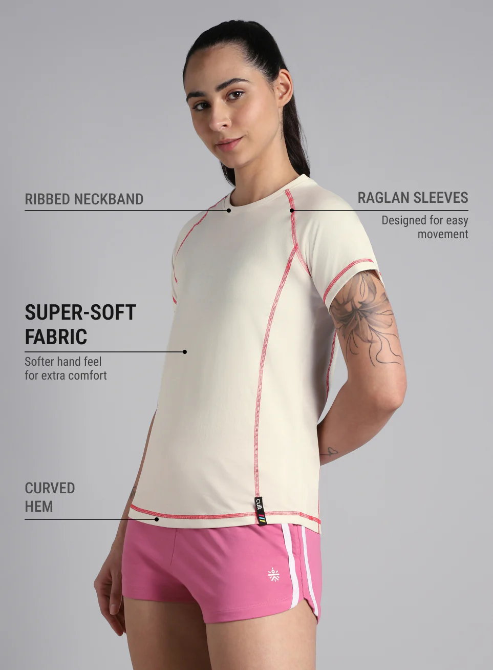 Women's Off White Power Line T-shirt - Image 5
