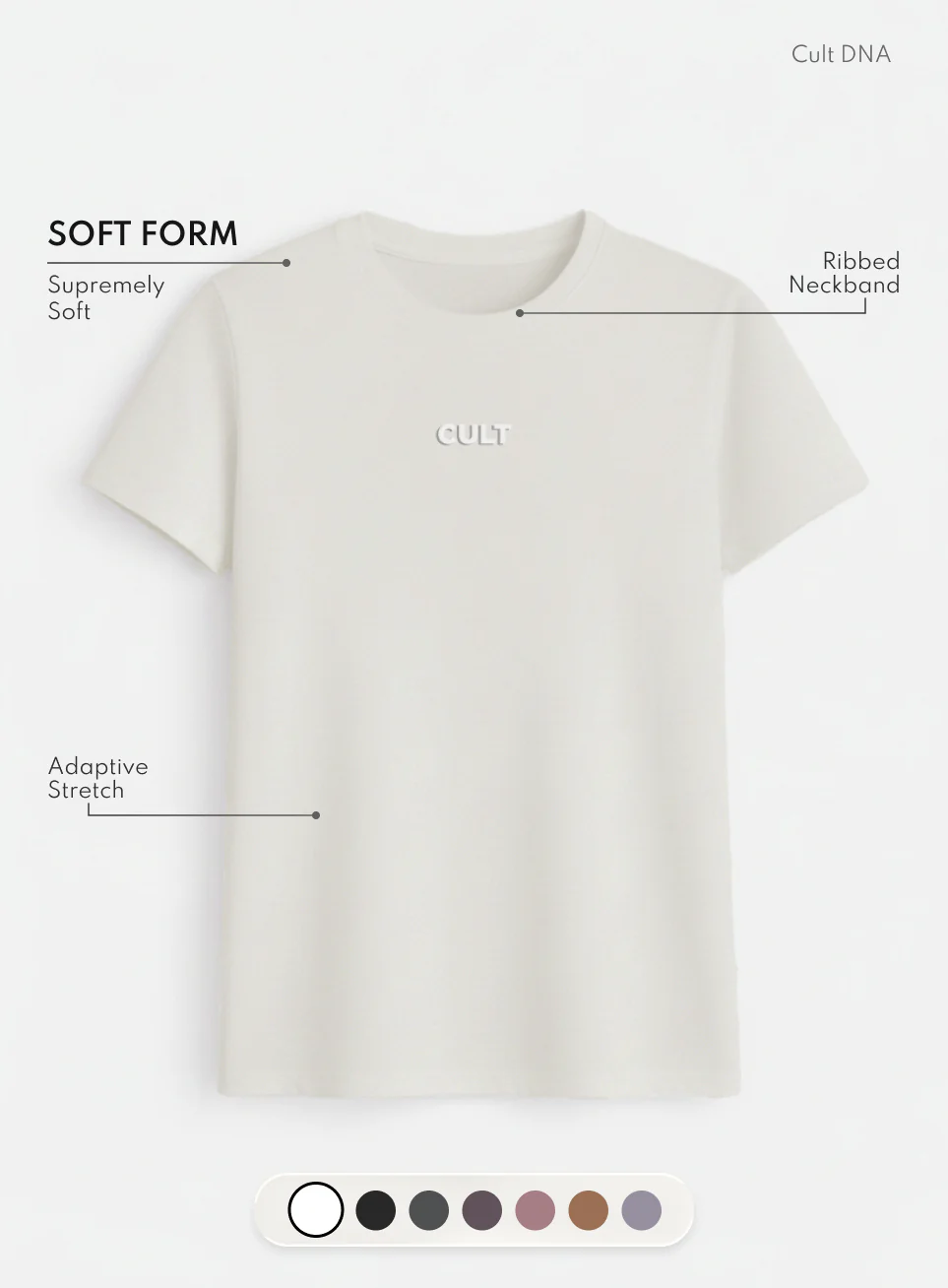 Women's Off-White Soft Form Classic T-shirt - Image 4