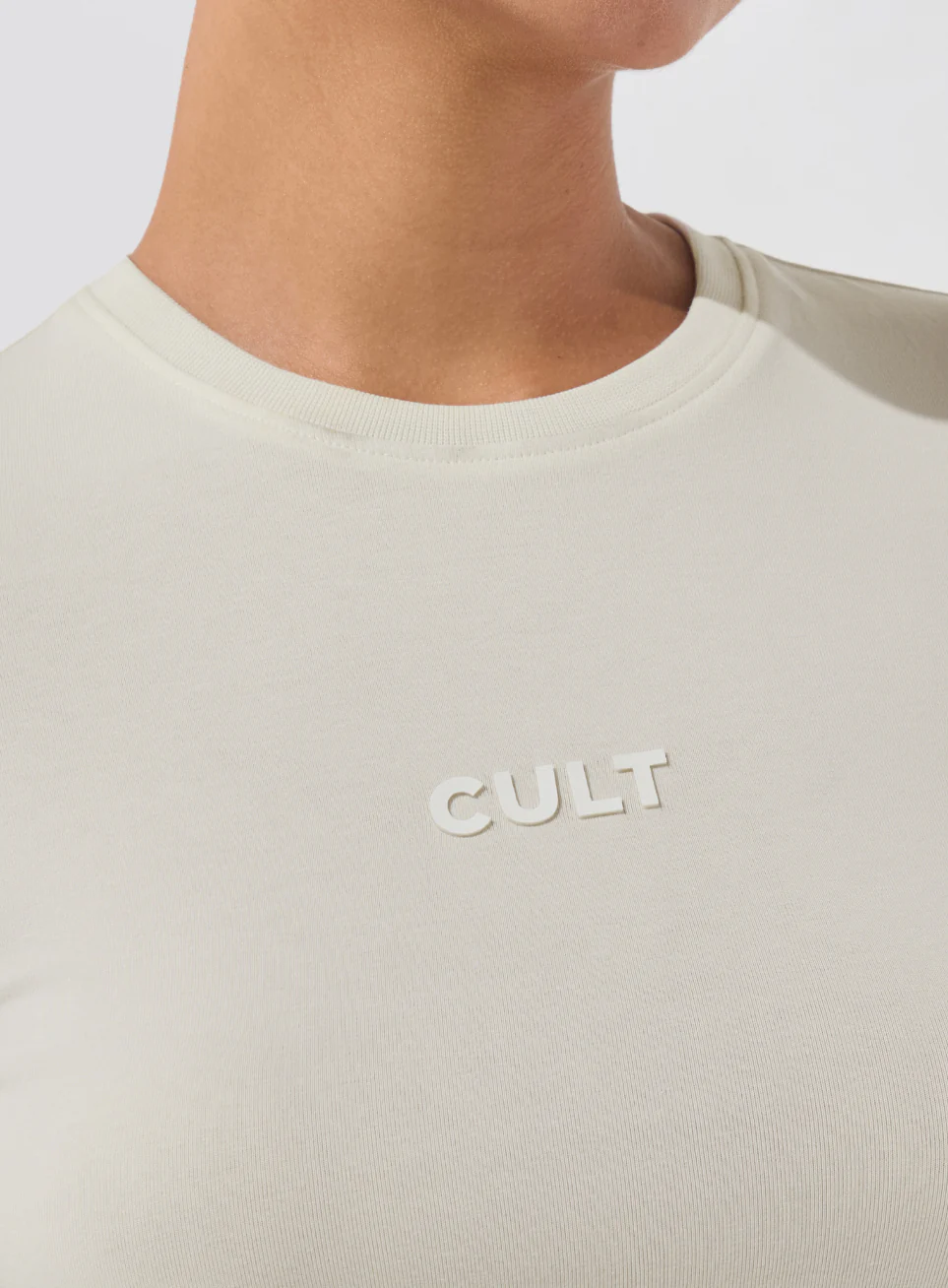 Women's Off-White Soft Form Snug T-shirt - Image 7