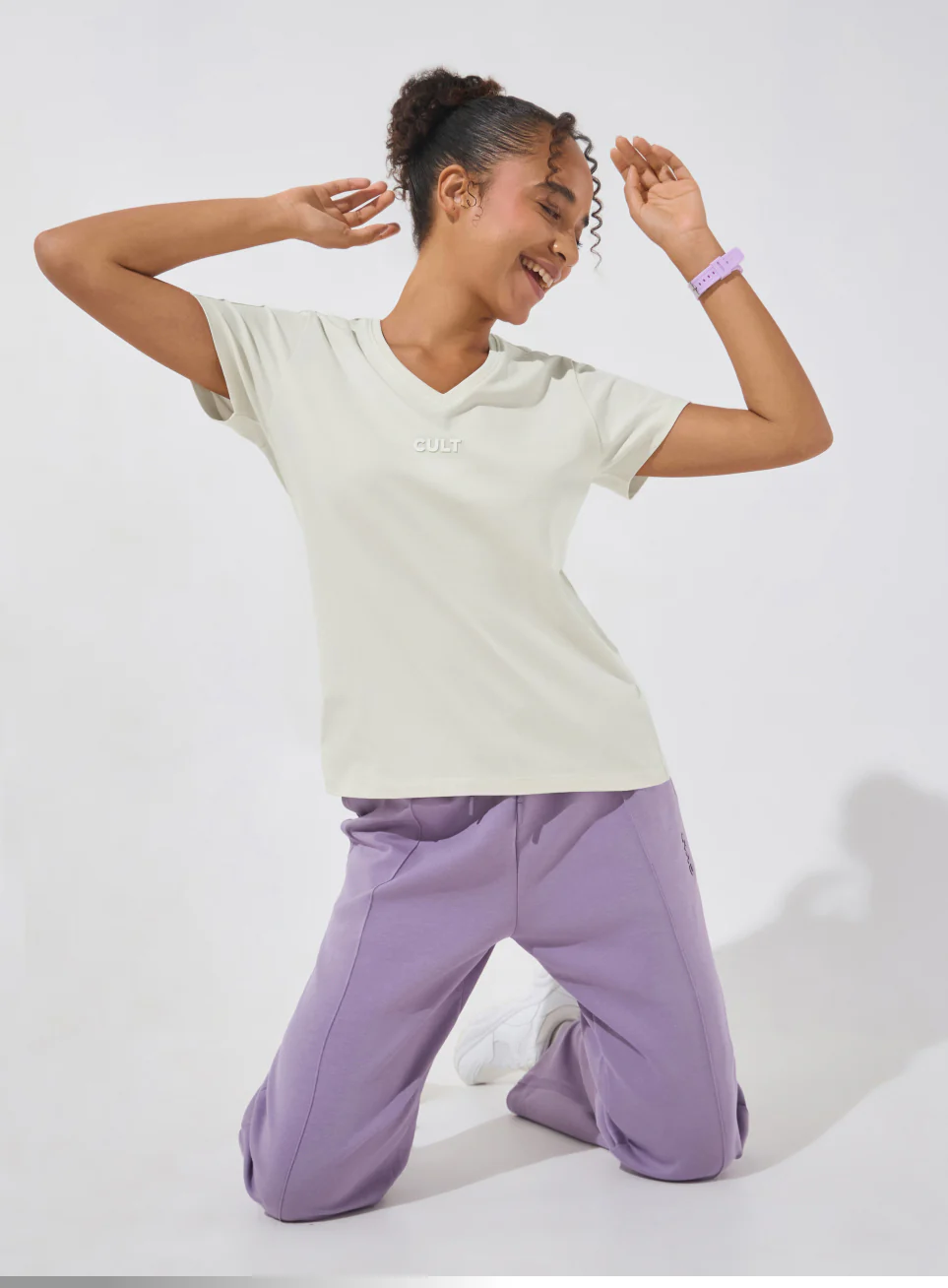 Women's Off-White Soft Form V-Neck T-shirt - Image 3