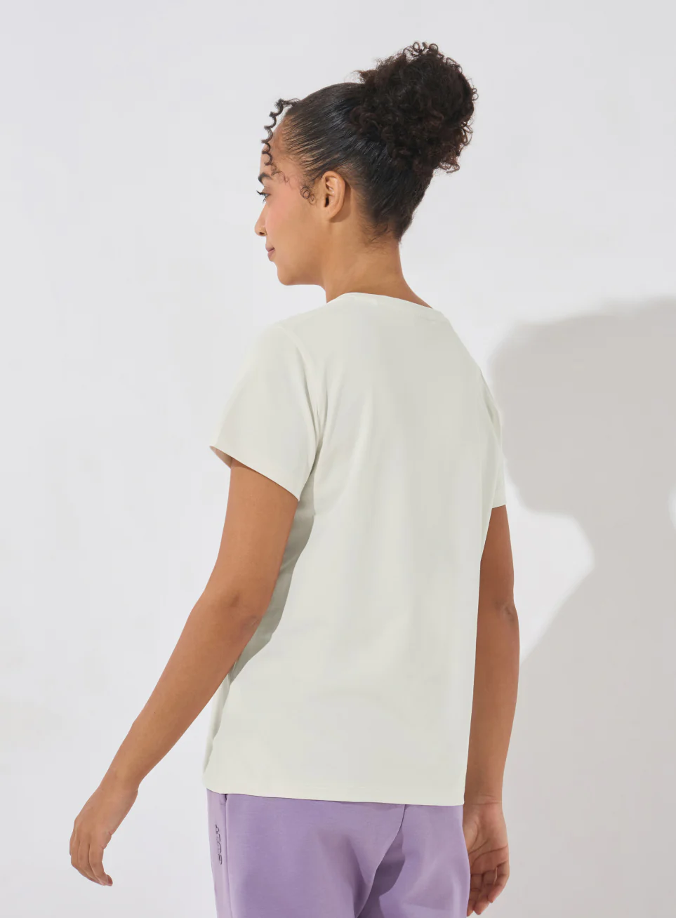 Women's Off-White Soft Form V-Neck T-shirt - Image 6