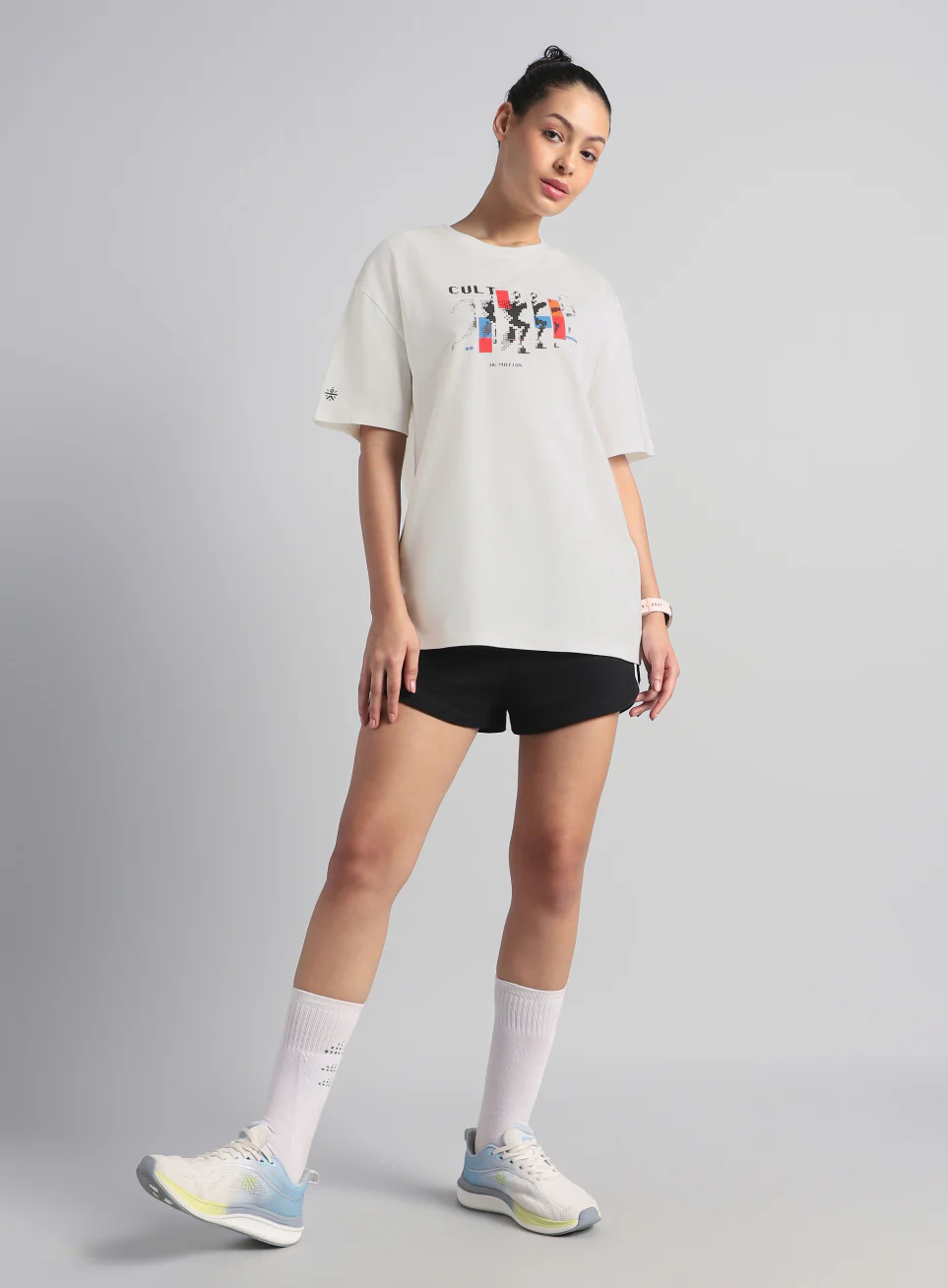 Women's Off White Stay In Motion T-shirt - Image 2