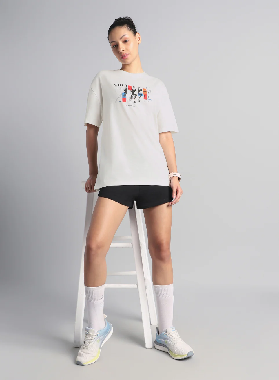 Women's Off White Stay In Motion T-shirt - Image 3