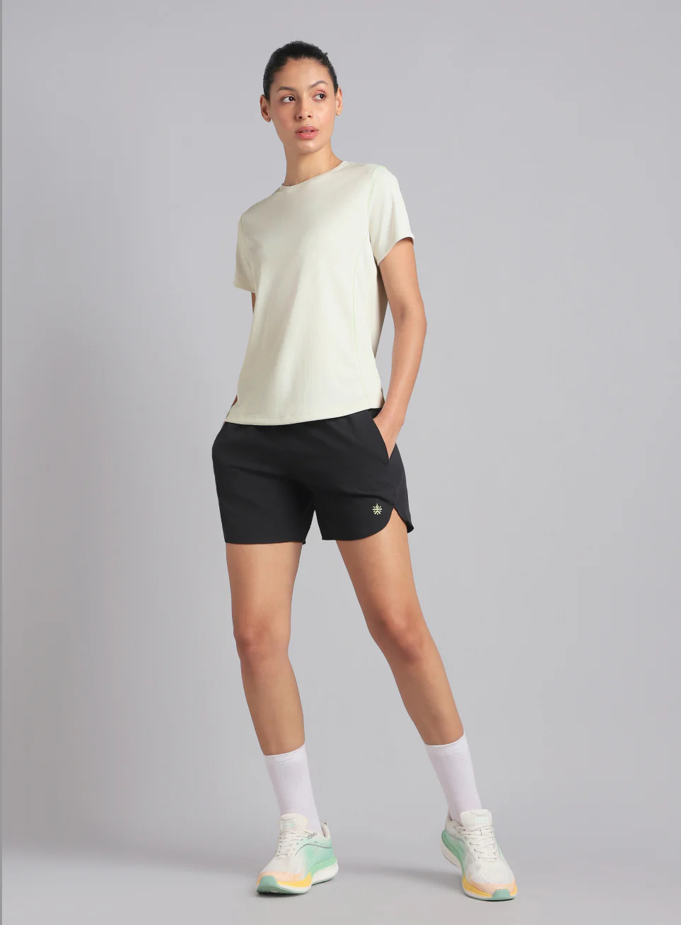Women's Off White Training Essential Recycled Poly T-Shirt - Image 2