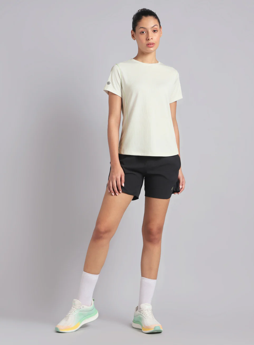Women's Off White Training Essential Recycled Poly T-Shirt - Image 3