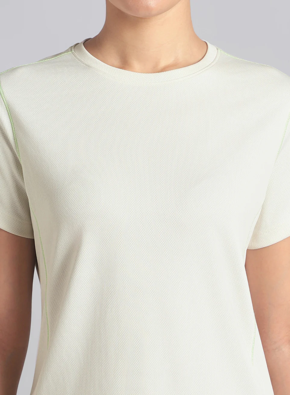 Women's Off White Training Essential Recycled Poly T-Shirt - Image 7