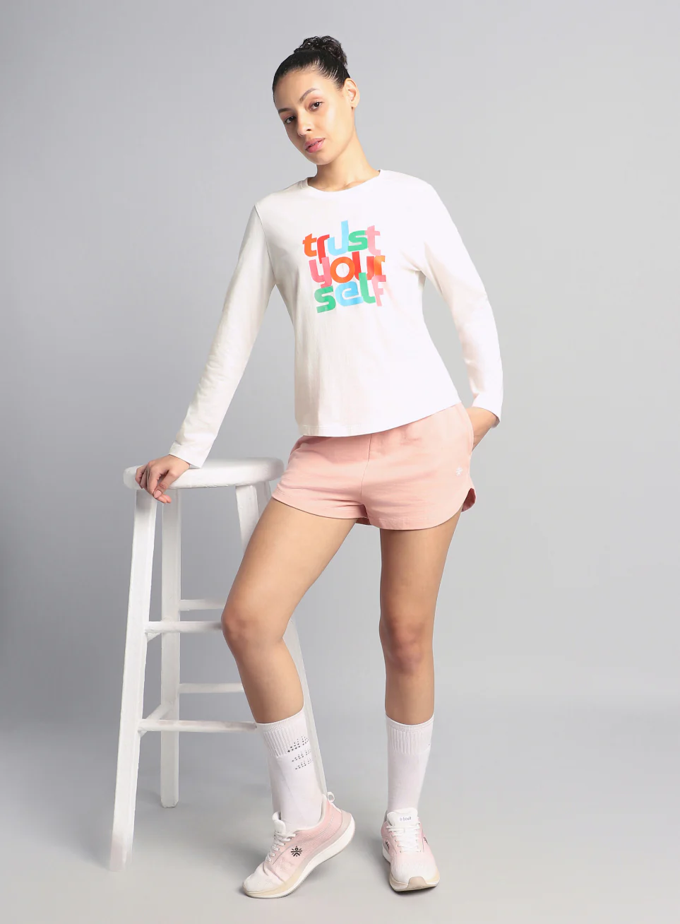 Women's Off White Trust Yourself Graphic T-shirt - Image 3