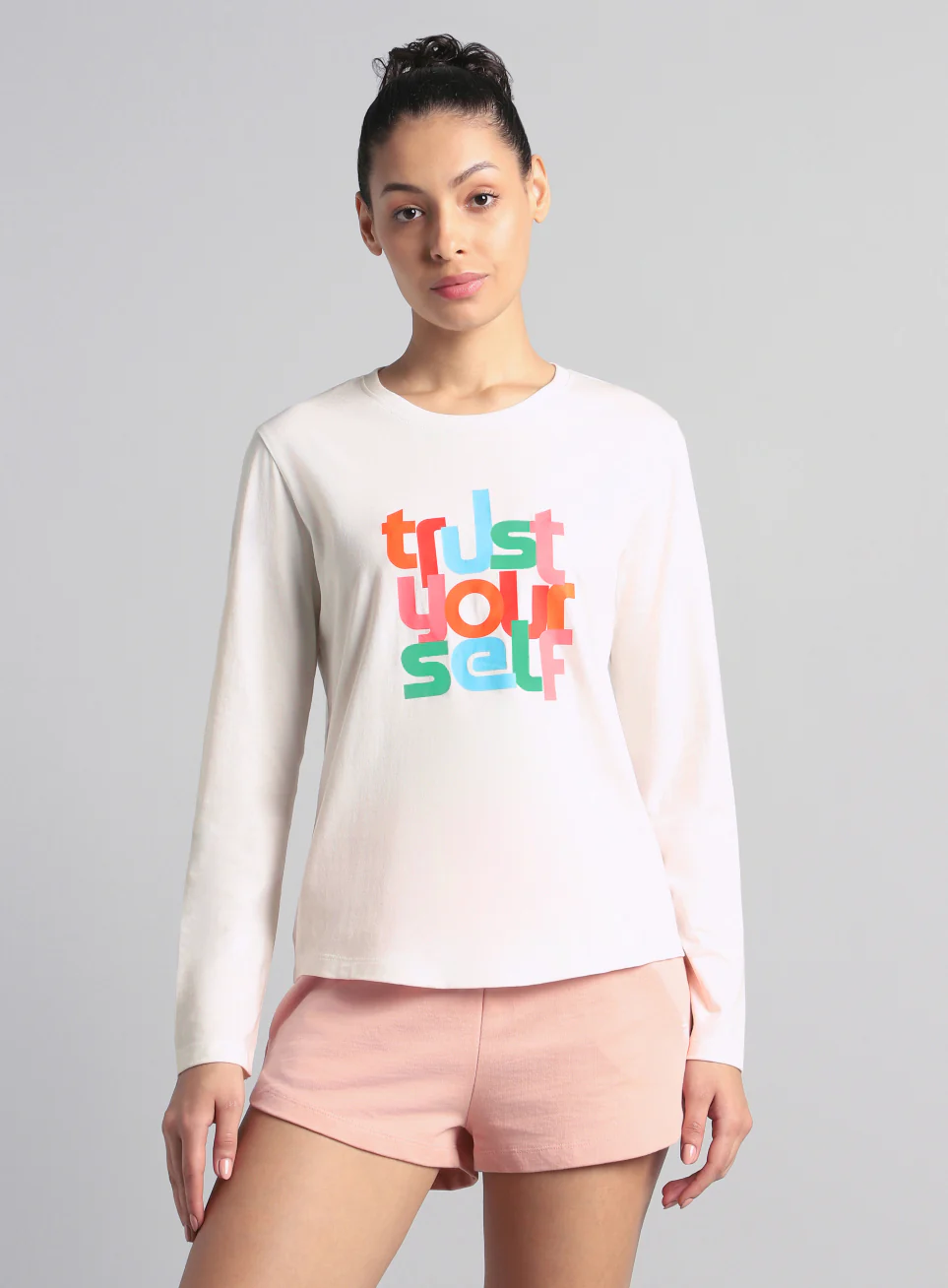 Women's Off White Trust Yourself Graphic T-shirt - Image 4