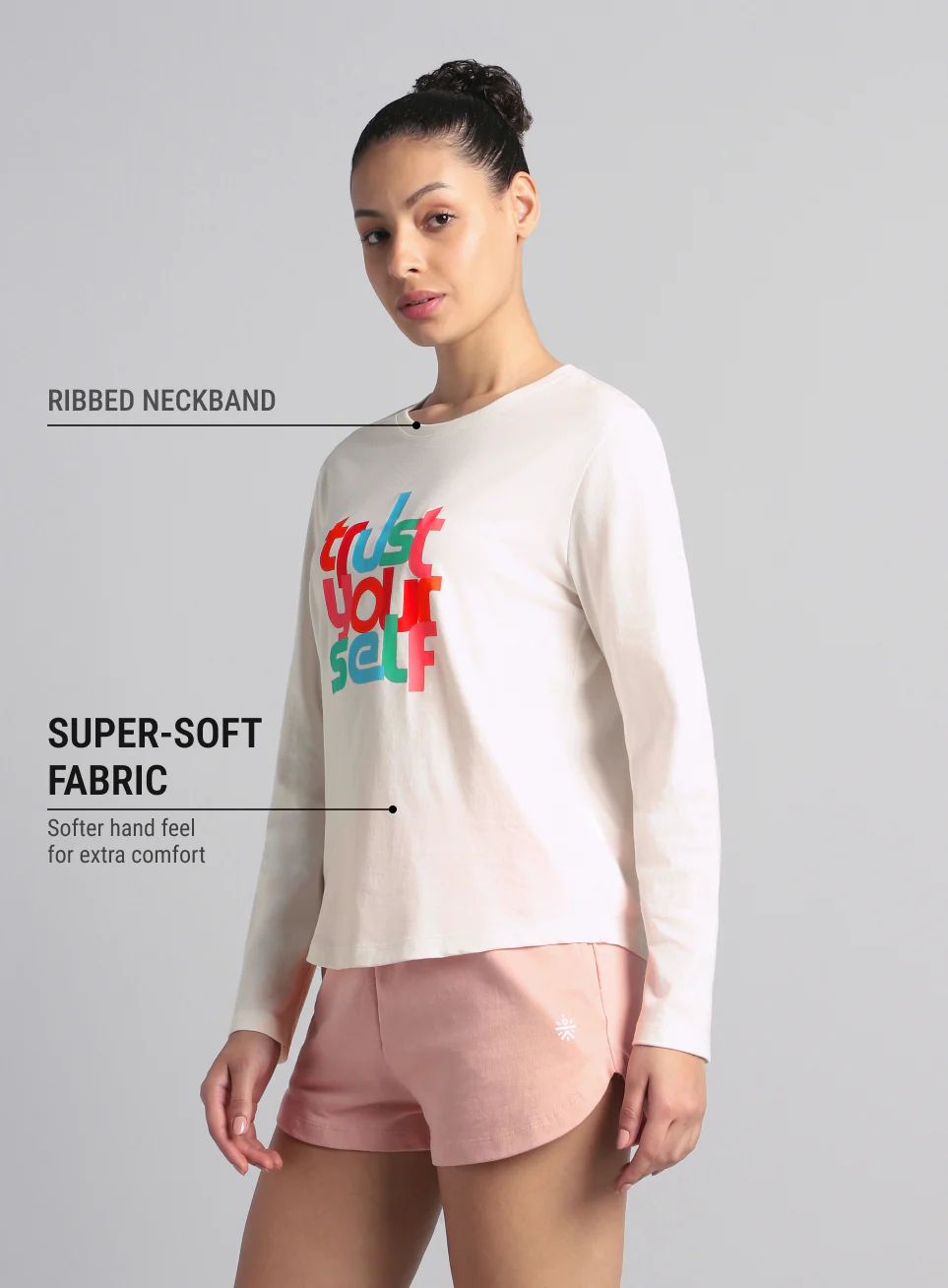 Women's Off White Trust Yourself Graphic T-shirt - Image 5
