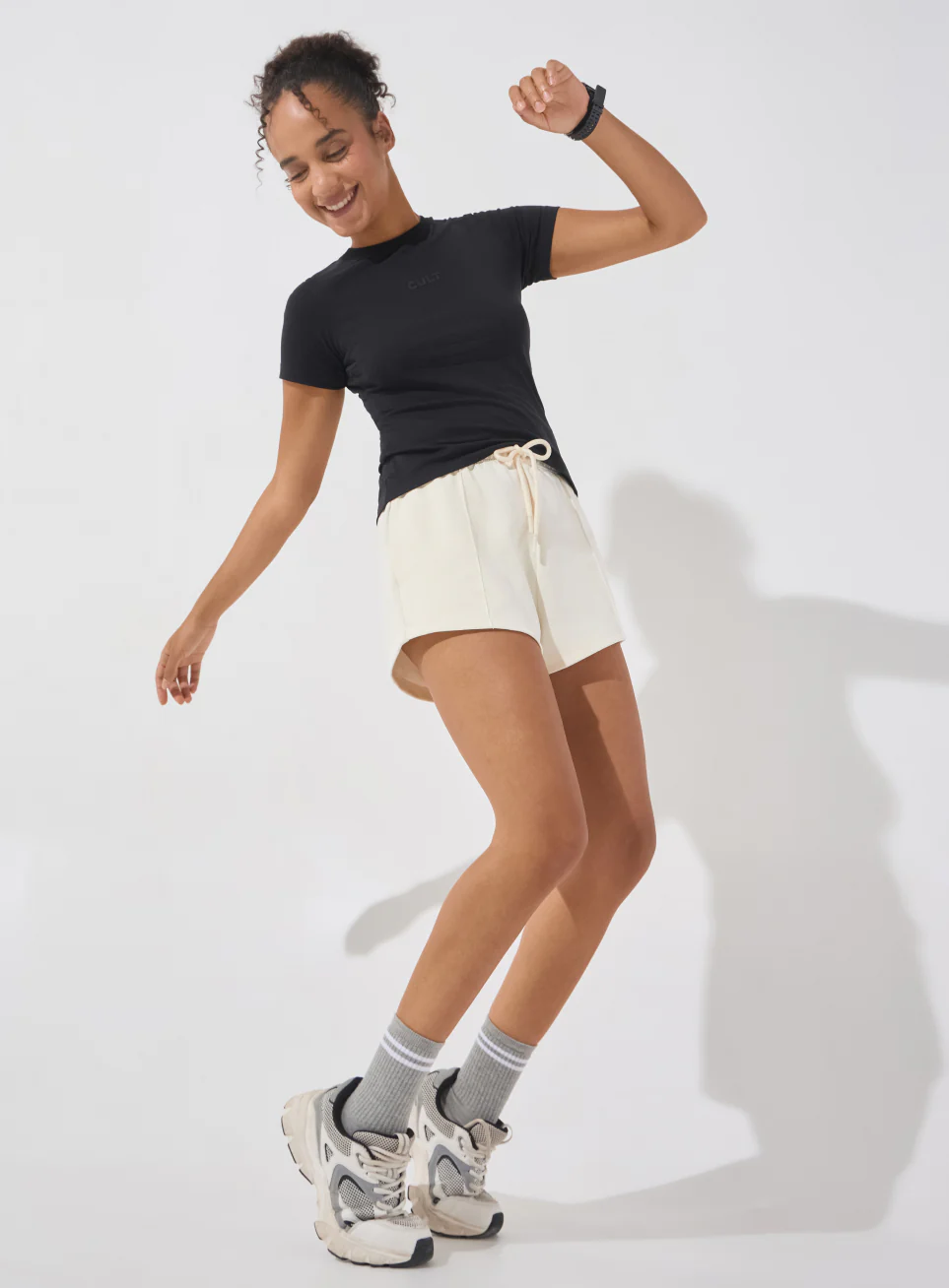 Women's Off-White Ultra Luxe Tailored Shorts - Image 3