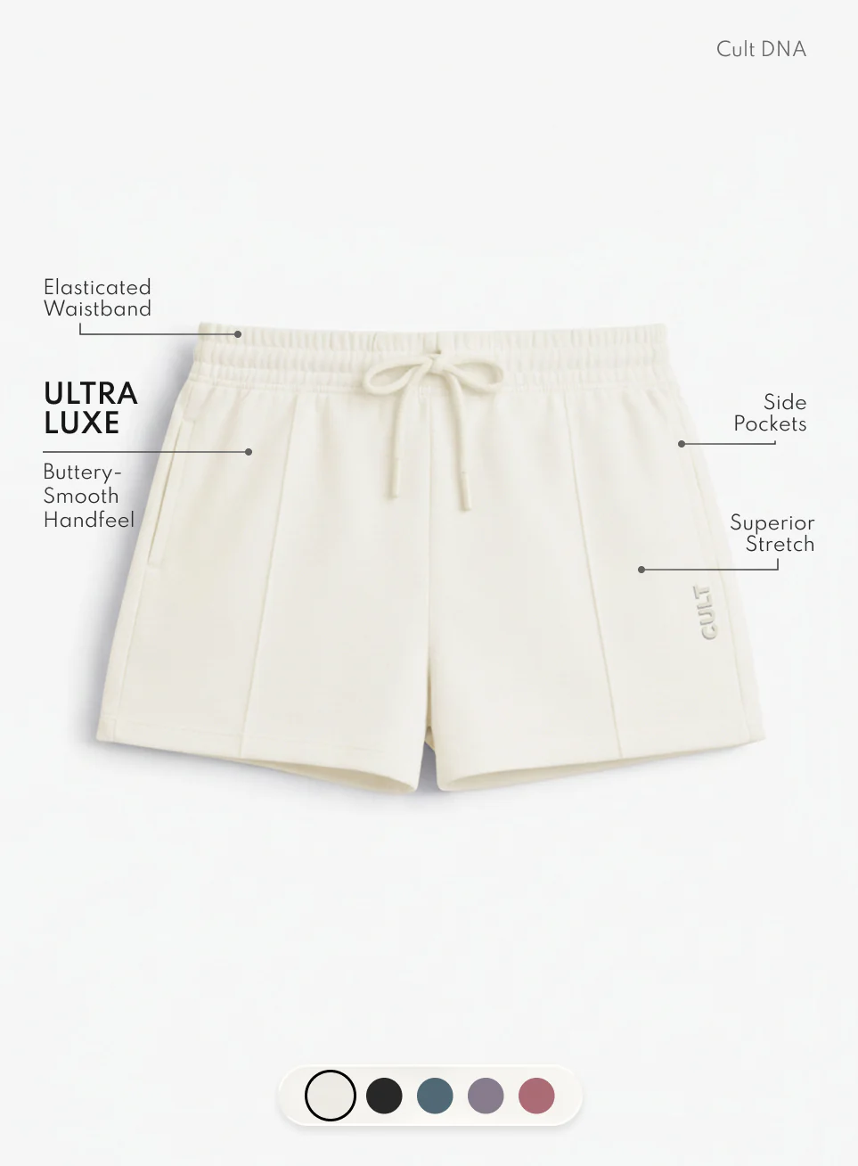 Women's Off-White Ultra Luxe Tailored Shorts - Image 4