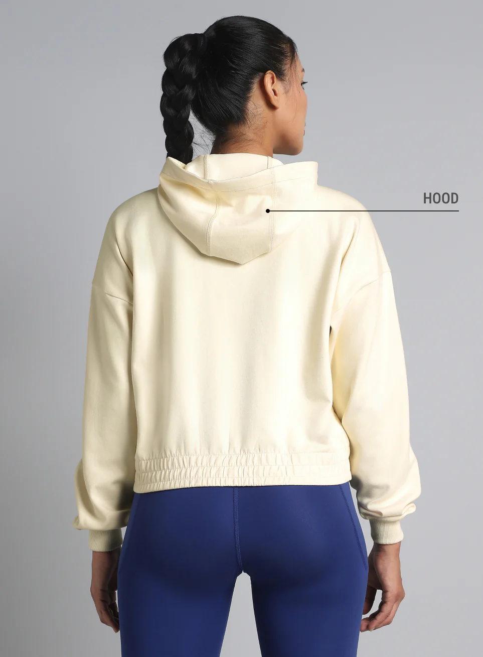 Women's Off White Workout Essential Cropped Jacket - Image 6