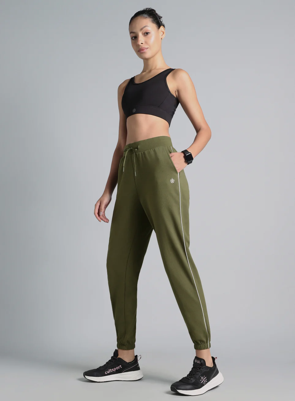 Women's Olive Anyday Anywhere Joggers - Image 2