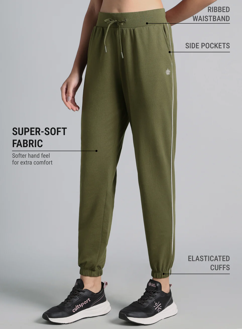 Women's Olive Anyday Anywhere Joggers - Image 5