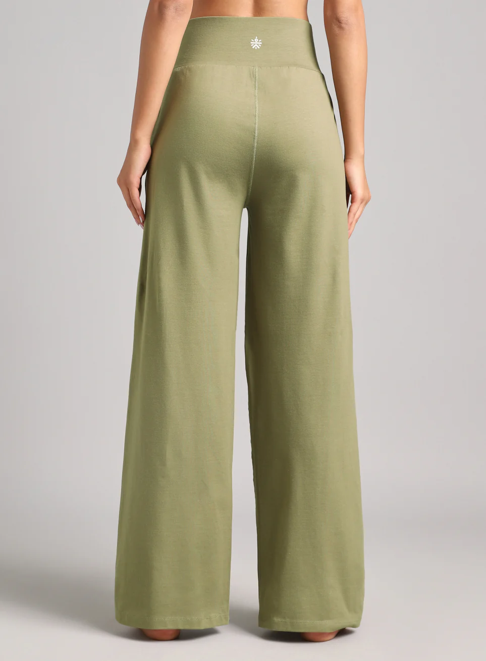 Women's Olive Flow Form Yoga Straight Pants - Image 6